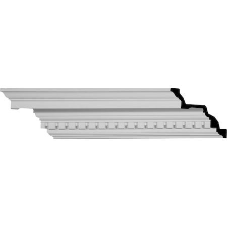 Ekena Millwork SAMPLE - 6 3/8"H x 7 3/4"P x 9 7/8"F x 12"L Dentil Crown Moulding SAMPLE-MLD06X08X10DE